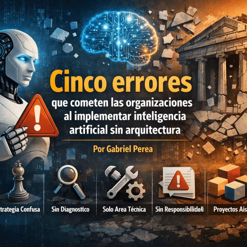 Cinco errores que cometen las organizaciones al implementar IA sin&nbsp;arquitectura